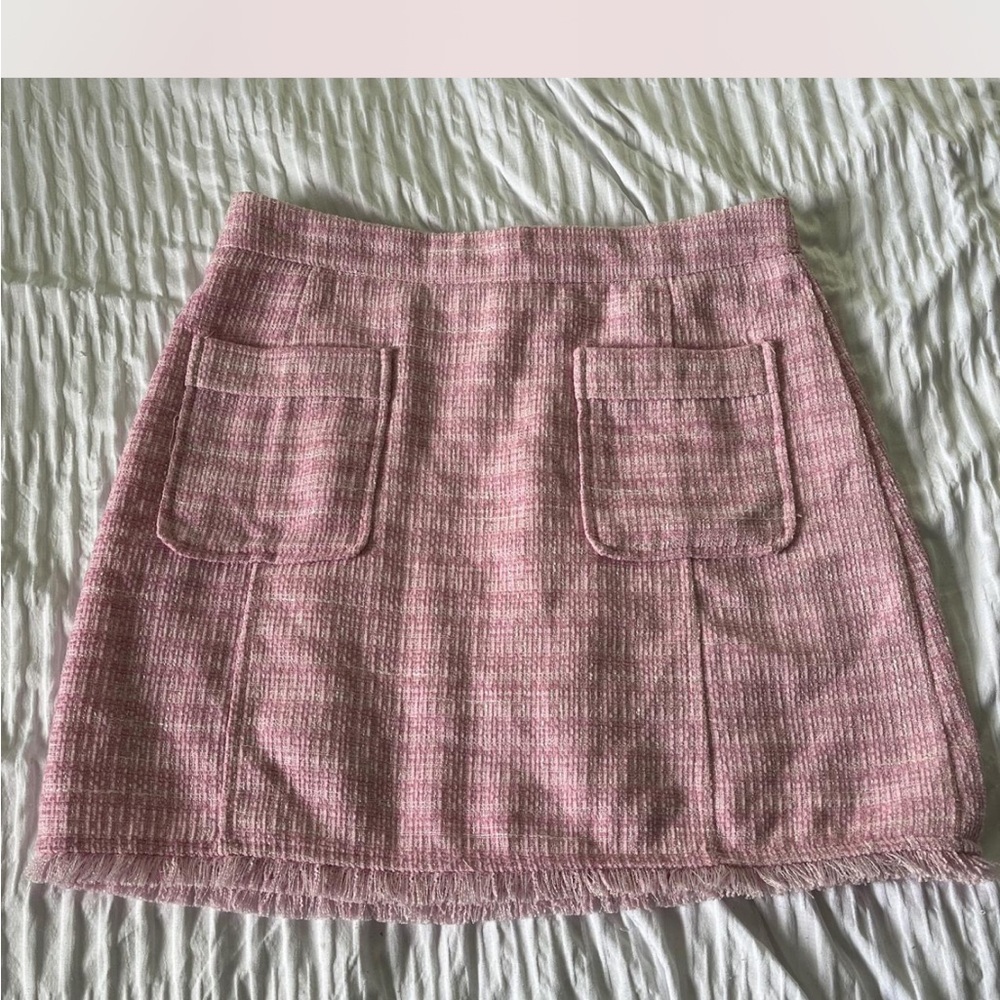 BB Dakota Steve Madden Pink Ribbed A-Line Mini Skirt
